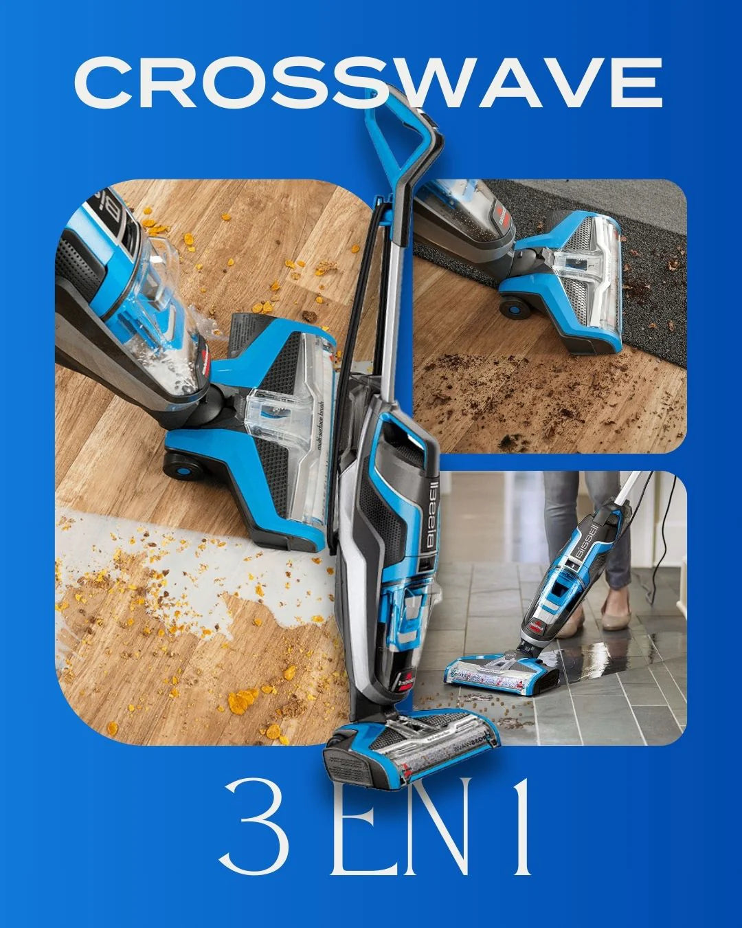 BISSELL CROSSWAVE (3 EN 1) MULTI SURFACE