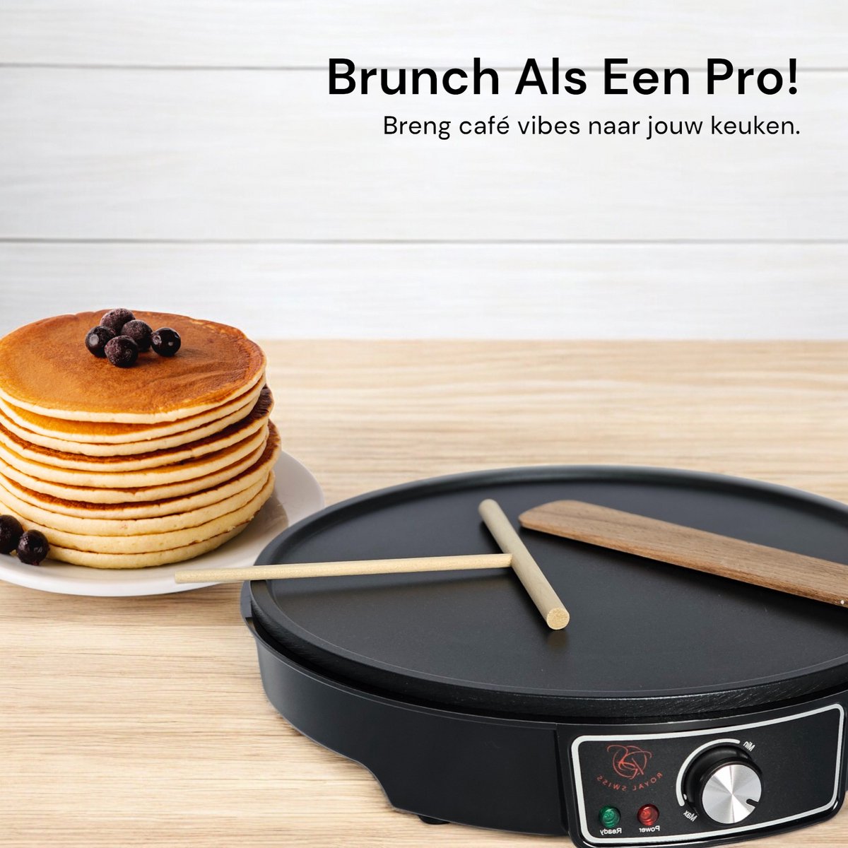 Crêpière Électrique Royal Swiss 30cm - 1000W