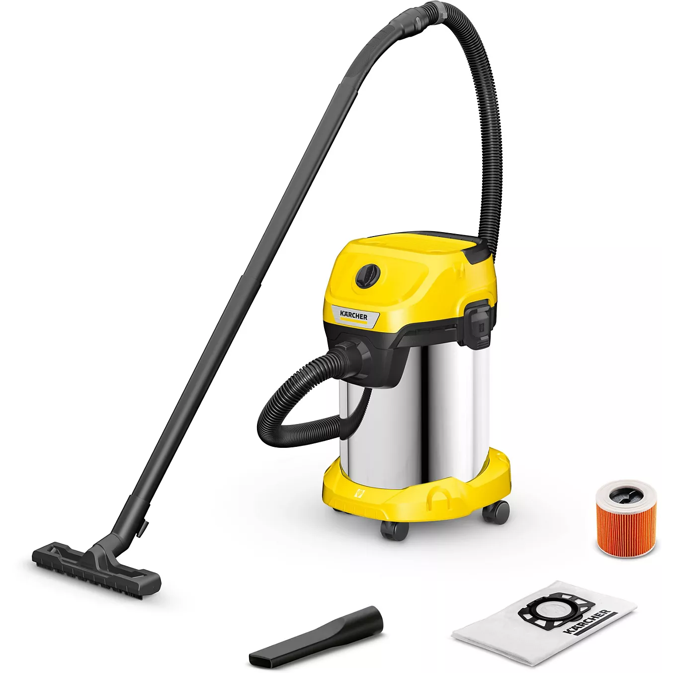 Aspirateur KARCHER Eau et Poussières WD3 INOX