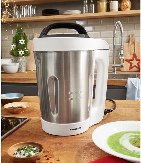 SILVERCREST® Blender avec fonction cuisson - Soup maker - capacité 1,6L - 1000W - Soup maker avec 4 programmes automatiques - acier inoxydable - fonction mixage et maintien au chaud