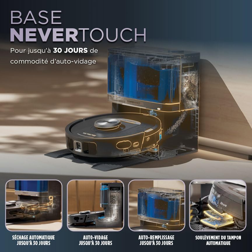 Aspirateur Robot laveur SHARK PowerDetect NeverTouch RV2800YEEU
