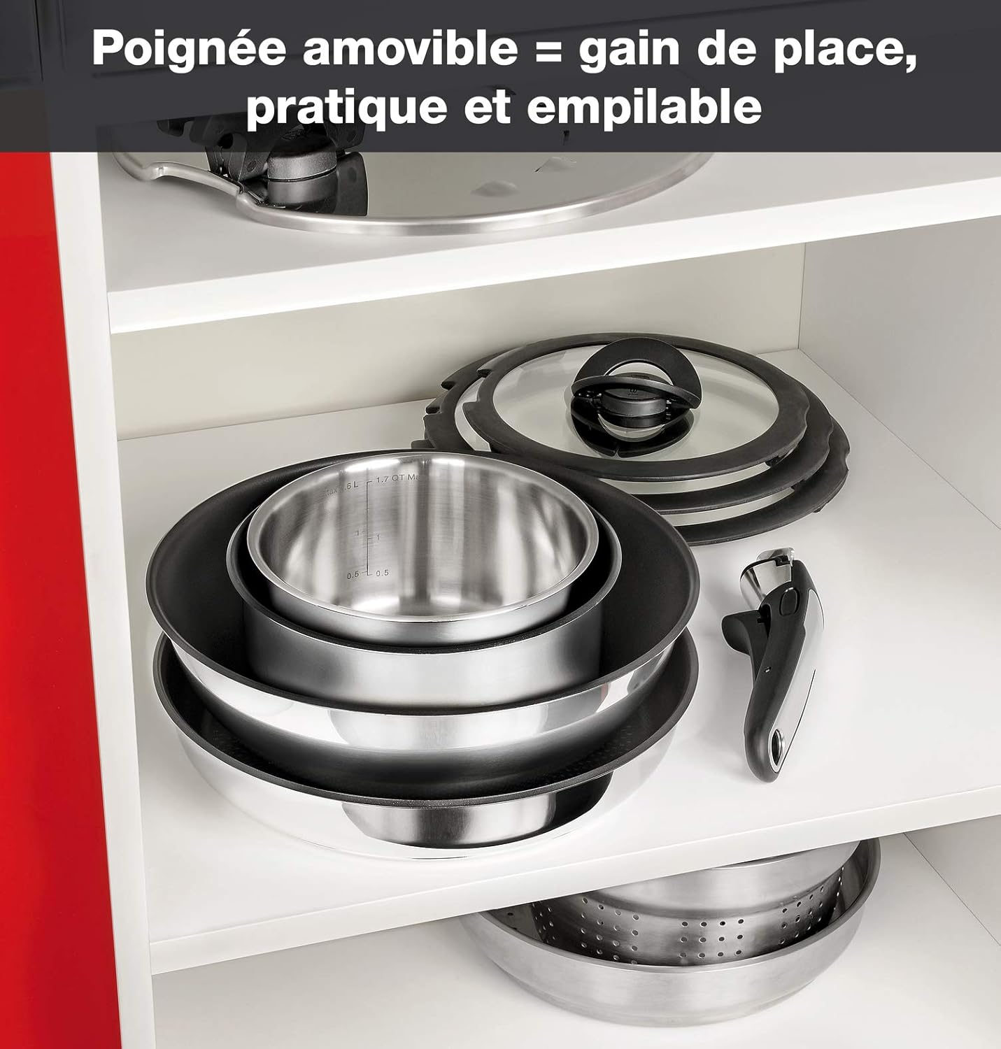 Batterie de cuisine Seb Compact Inox 20 pièces