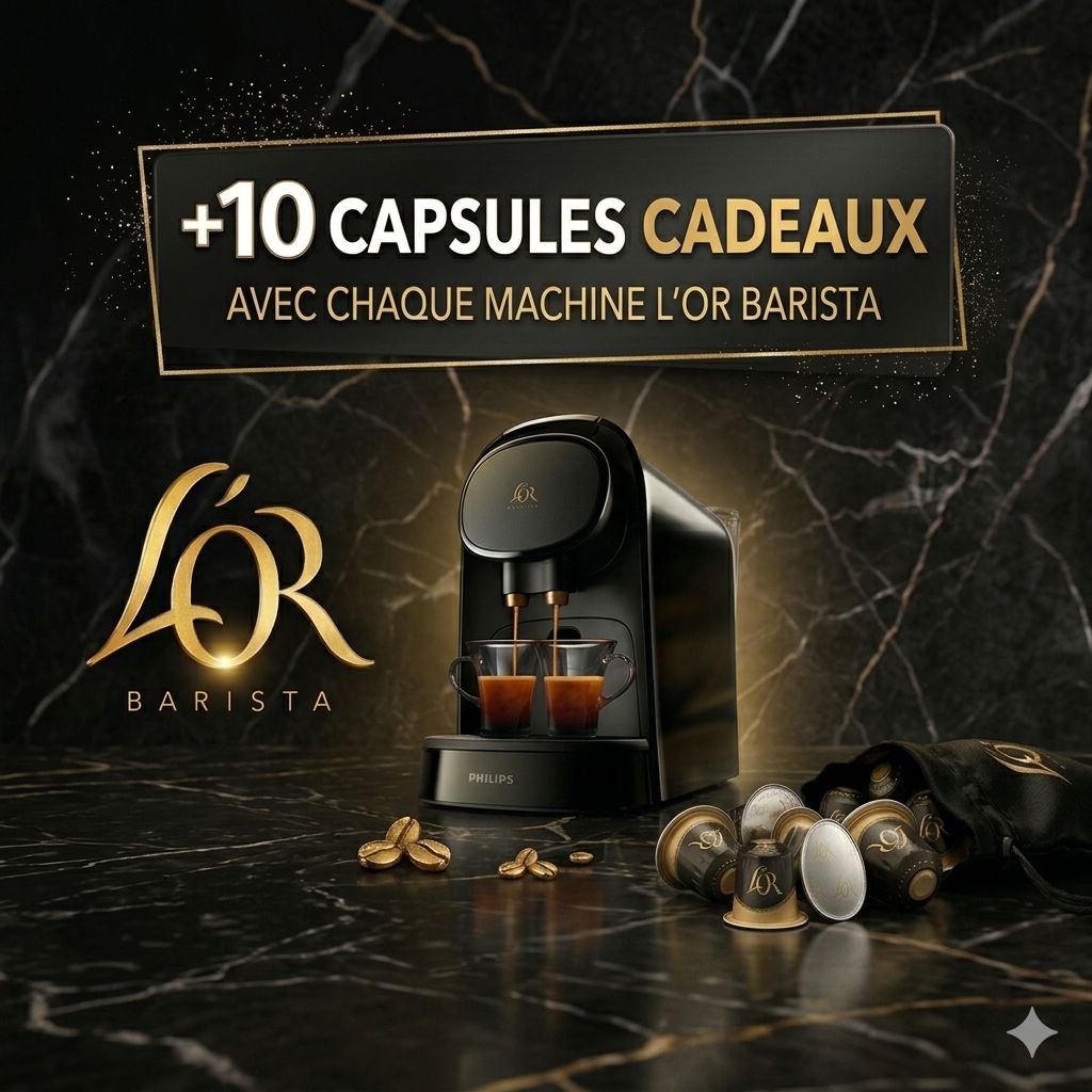 Machines à café L’OR Barista 19BAR + 10 CAPSULES Cadeau