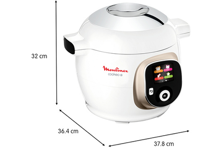 Mijoteur MOULINEX COOKEO+ MULTICUISEUR INTELLIGENT 6 MODES DE CUISSON + 150 RECETTES 6L BLANC CE851A10