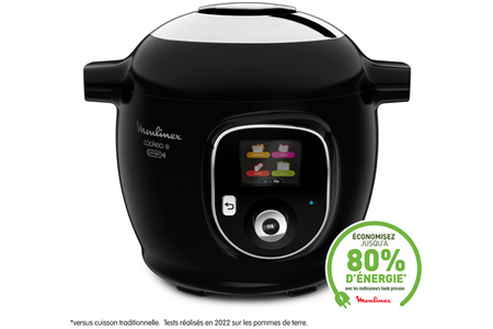Mijoteur MOULINEX COOKEO+ CONNECT MULTICUISEUR INTELLIGENT 6 PROGRAMMES, 200 RECETTES 6L NOIR CE867810