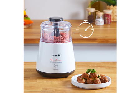 Hachoir MOULINEX LA MOULINETTE 4 EN 1 PUISSANT 1000 W, FACILE À UTILISER, DURABLE DPA110