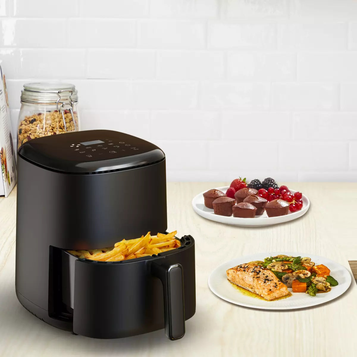 Friteuse électrique sans huile à air chaud EZ145820 - Noir