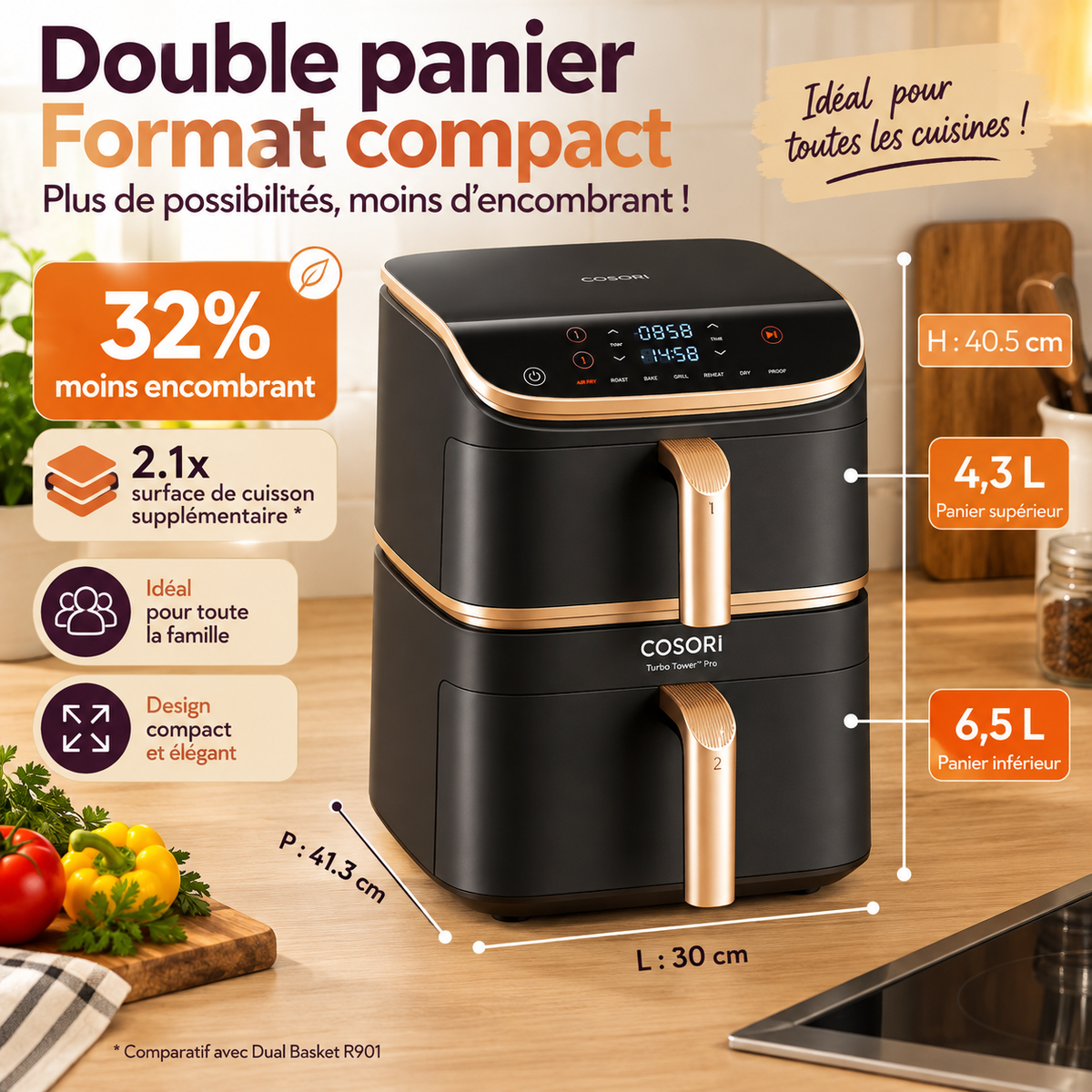 Air fryer Cosori Double Stack 10,8L