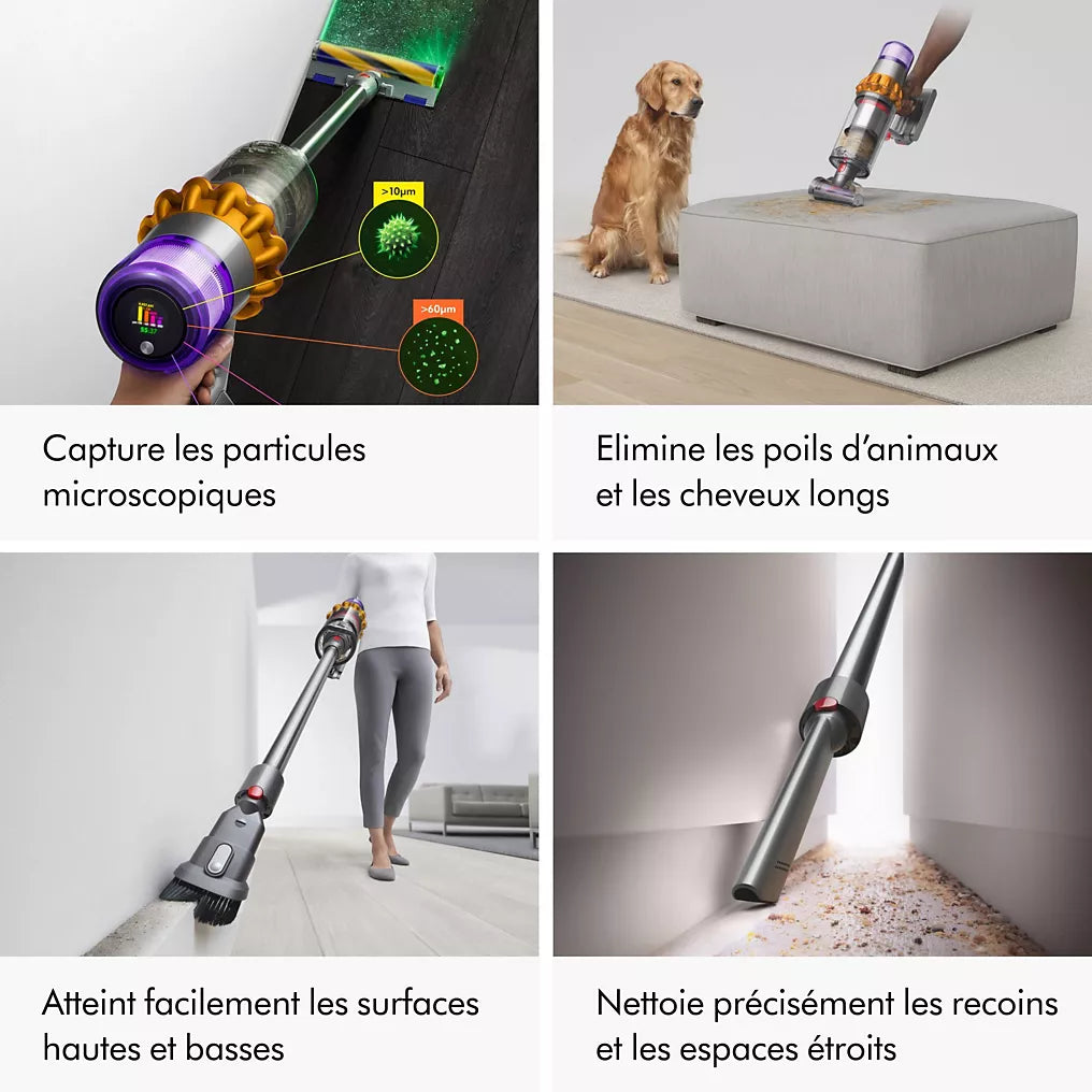 Aspirateur laveur Dyson V15s detect submarine