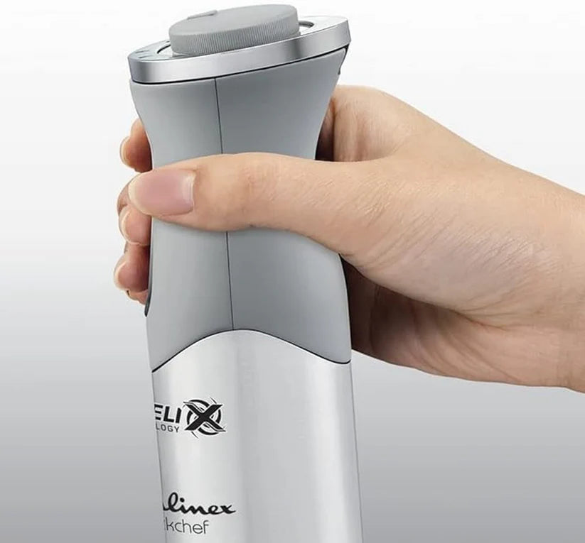 Moulinex quickchef – Mixeur plongeant avec 3 accessoires, acier inoxydable, 10 vitesses, 1000 W