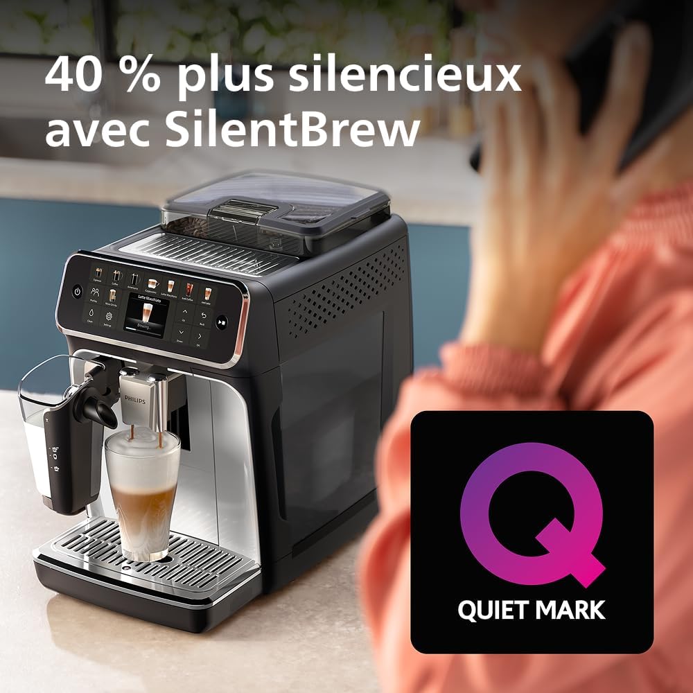 Machine à Café Philips Grain 5500, 20 Boissons Chaudes & Glacées