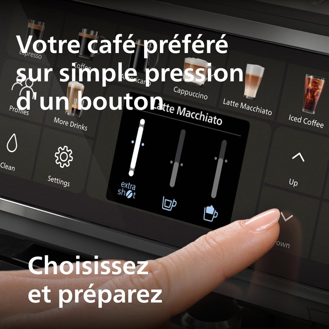 Machine à Café Philips Grain 5500, 20 Boissons Chaudes & Glacées