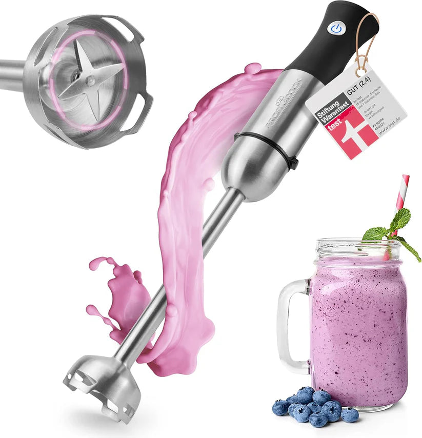 ProfiCook PC-SM 1094 - Mixeur Plongeant - Avec poignée ergonomique - 4 Lames - Contrôle de Vitesse - 1000 Watts -