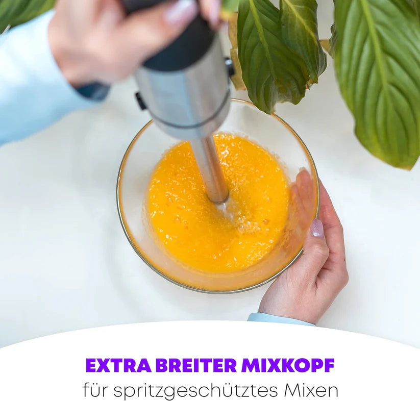 ProfiCook PC-SM 1094 - Mixeur Plongeant - Avec poignée ergonomique - 4 Lames - Contrôle de Vitesse - 1000 Watts -