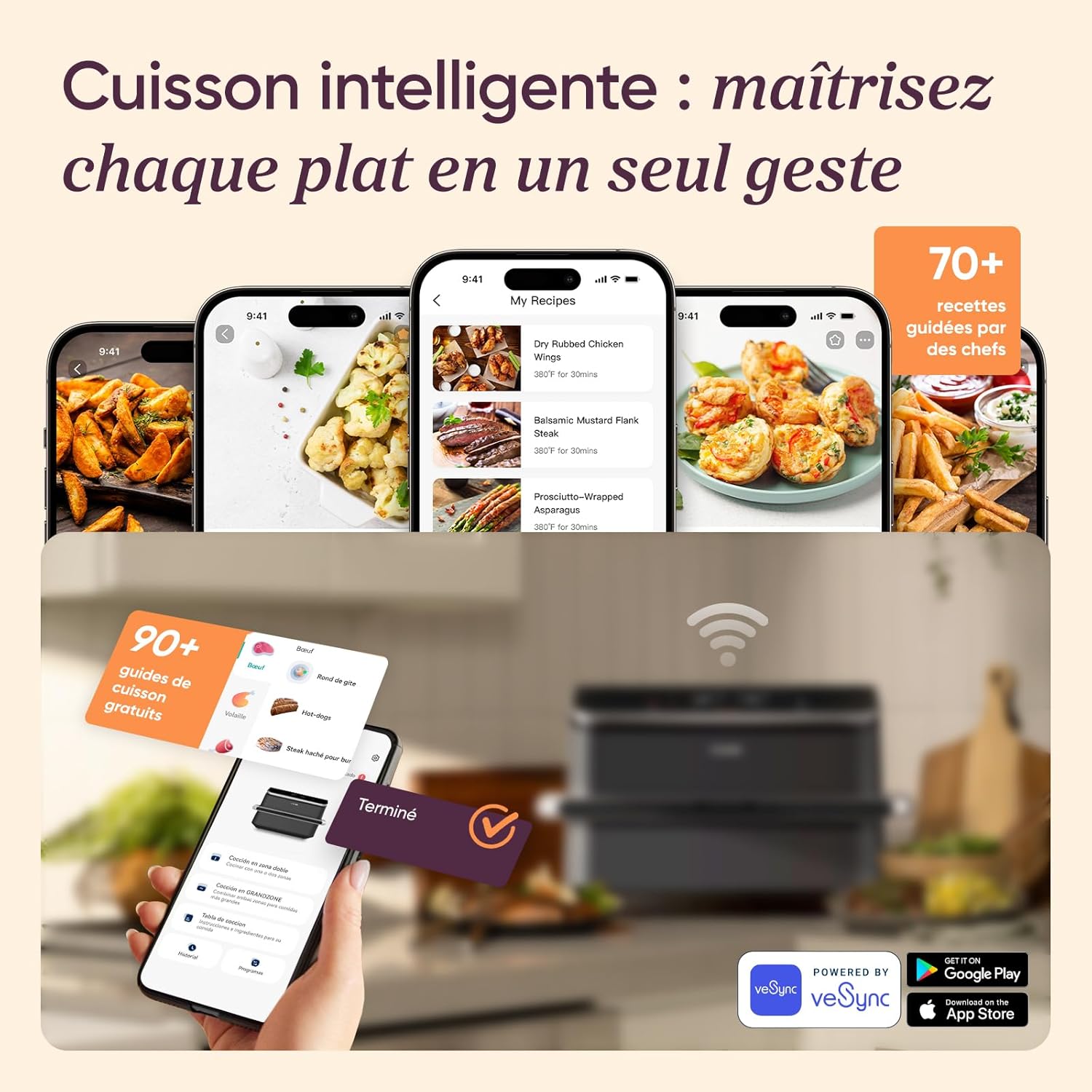 Air fryer Cosori 10L Double résistance