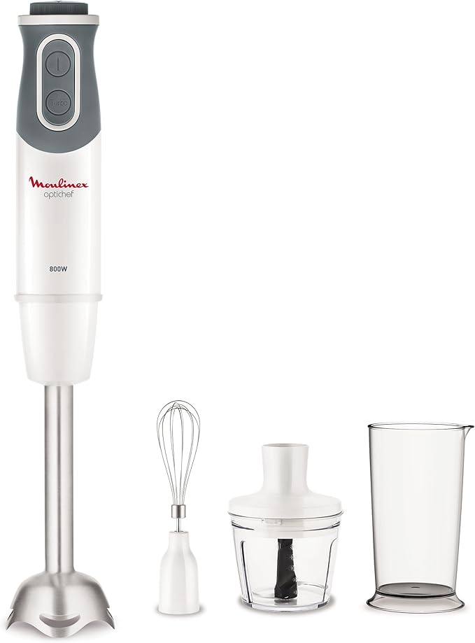 Moulinex Mixeur Plongeant Optichef 3-en-1 800 Watt