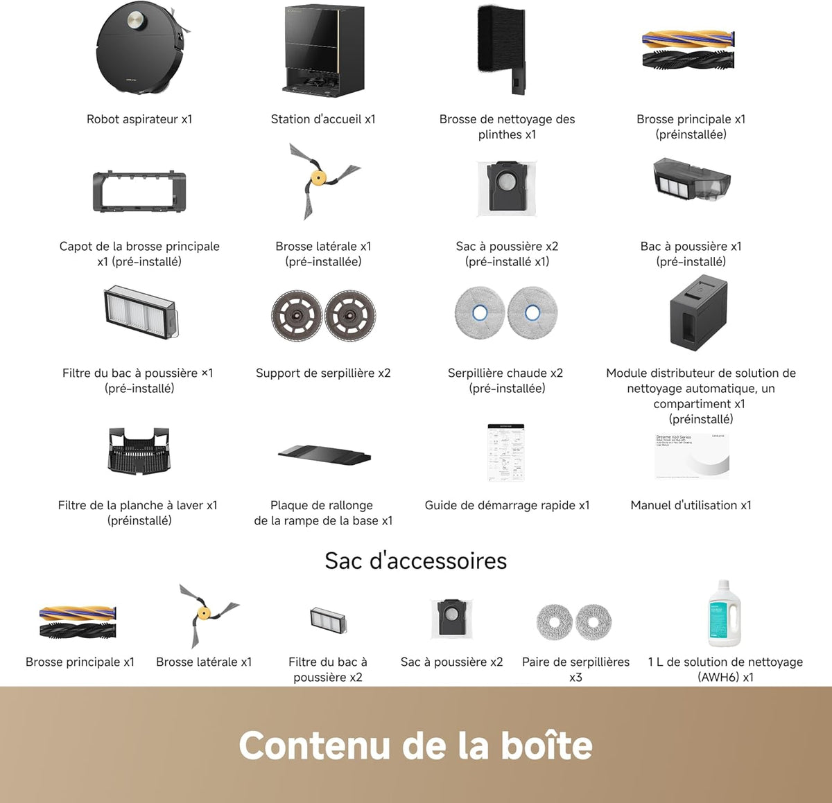 Robot Aspirateur Laveur Dreame X60 Pro Ultra Complete