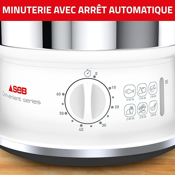 Cuiseur Vapeur SEB  2 Bols en INOX 6 Litres