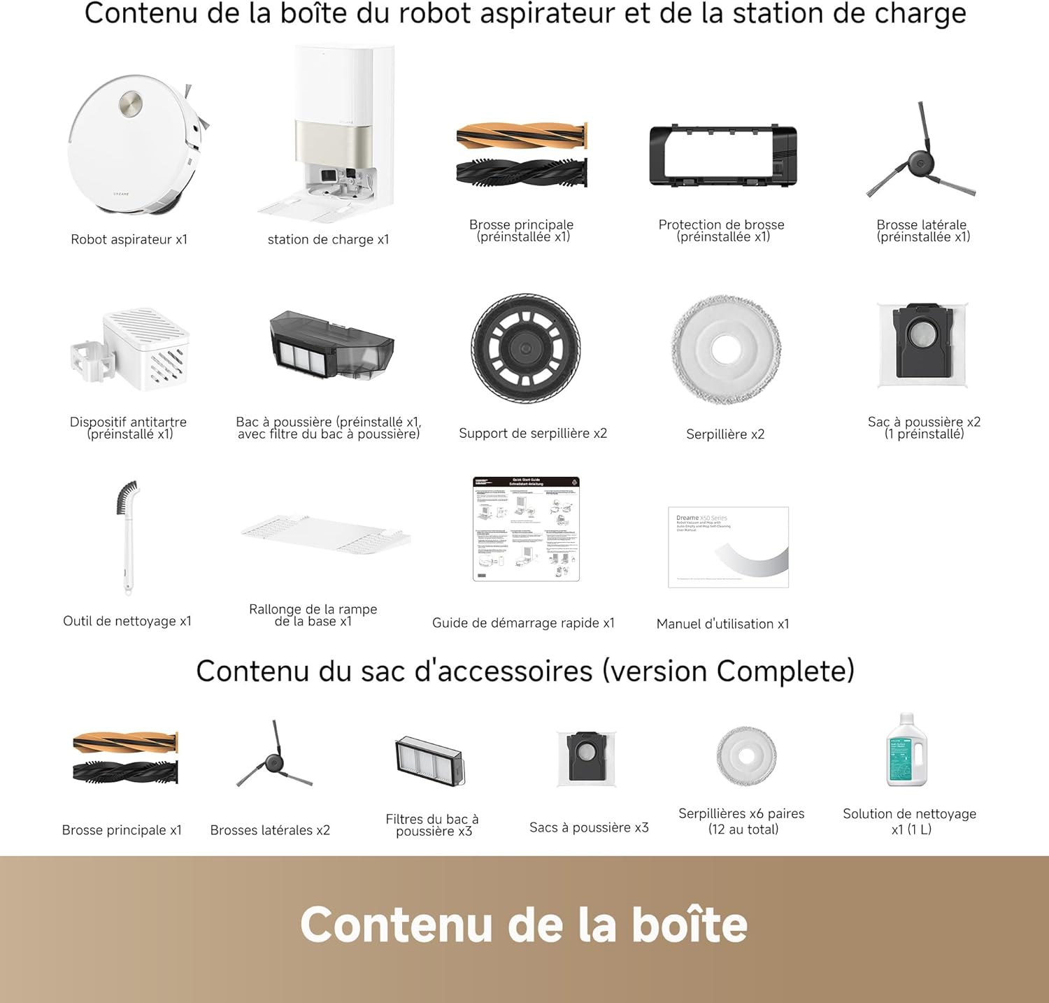 Robot Aspirateur DREAME X50 Ultra Complete avec Station