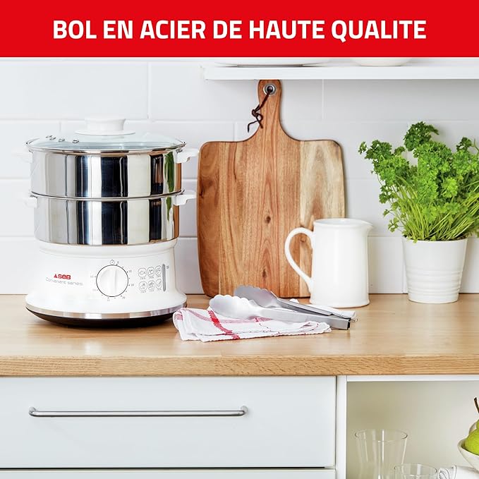 Cuiseur Vapeur SEB  2 Bols en INOX 6 Litres