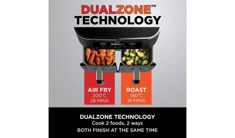 Ninja Airfryer 7,6L Foodi Dual Zone AF300EU
