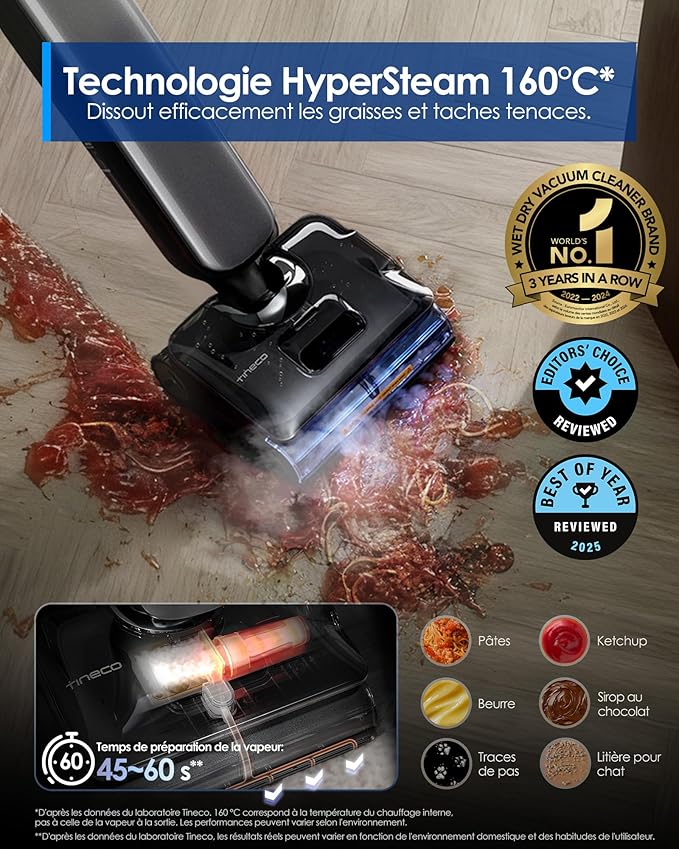 Aspirateur laveur Tineco Floor One S9 Artist Steam Pro