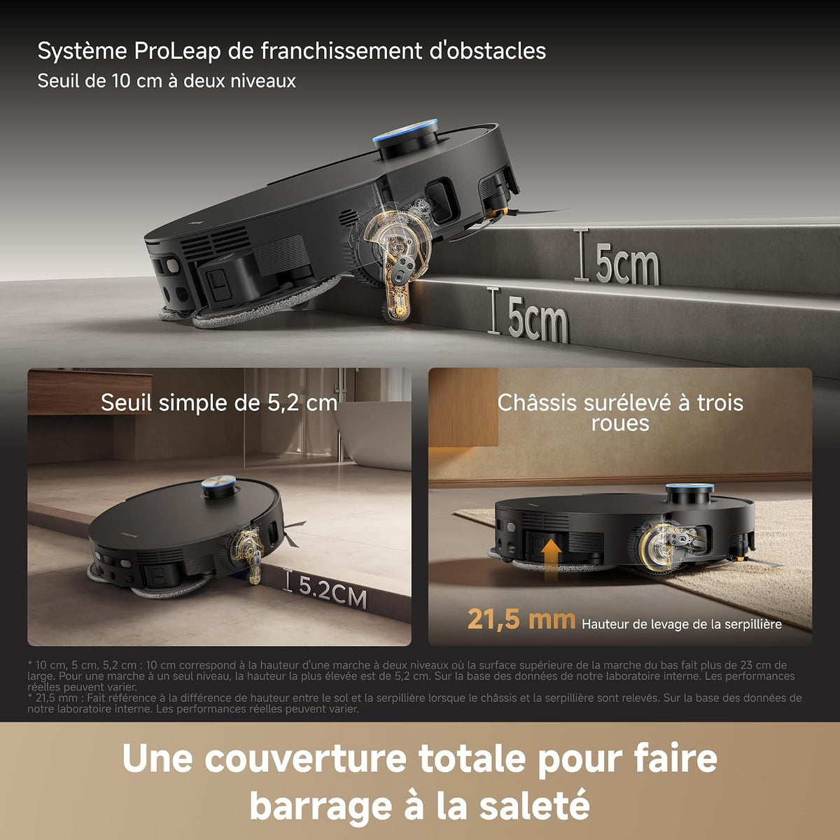 Robot Aspirateur Laveur Dreame X60 Pro Ultra Complete