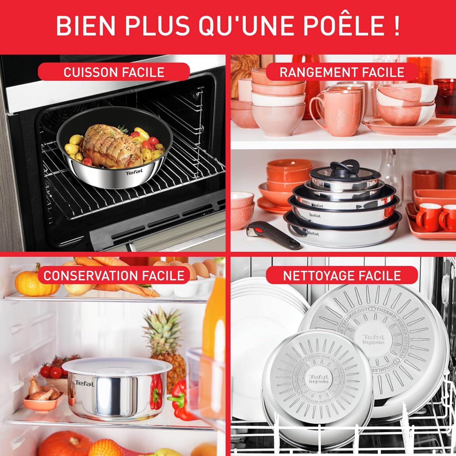 Tefal Ingenio Batterie de cuisine 20 pièces L897SJ04