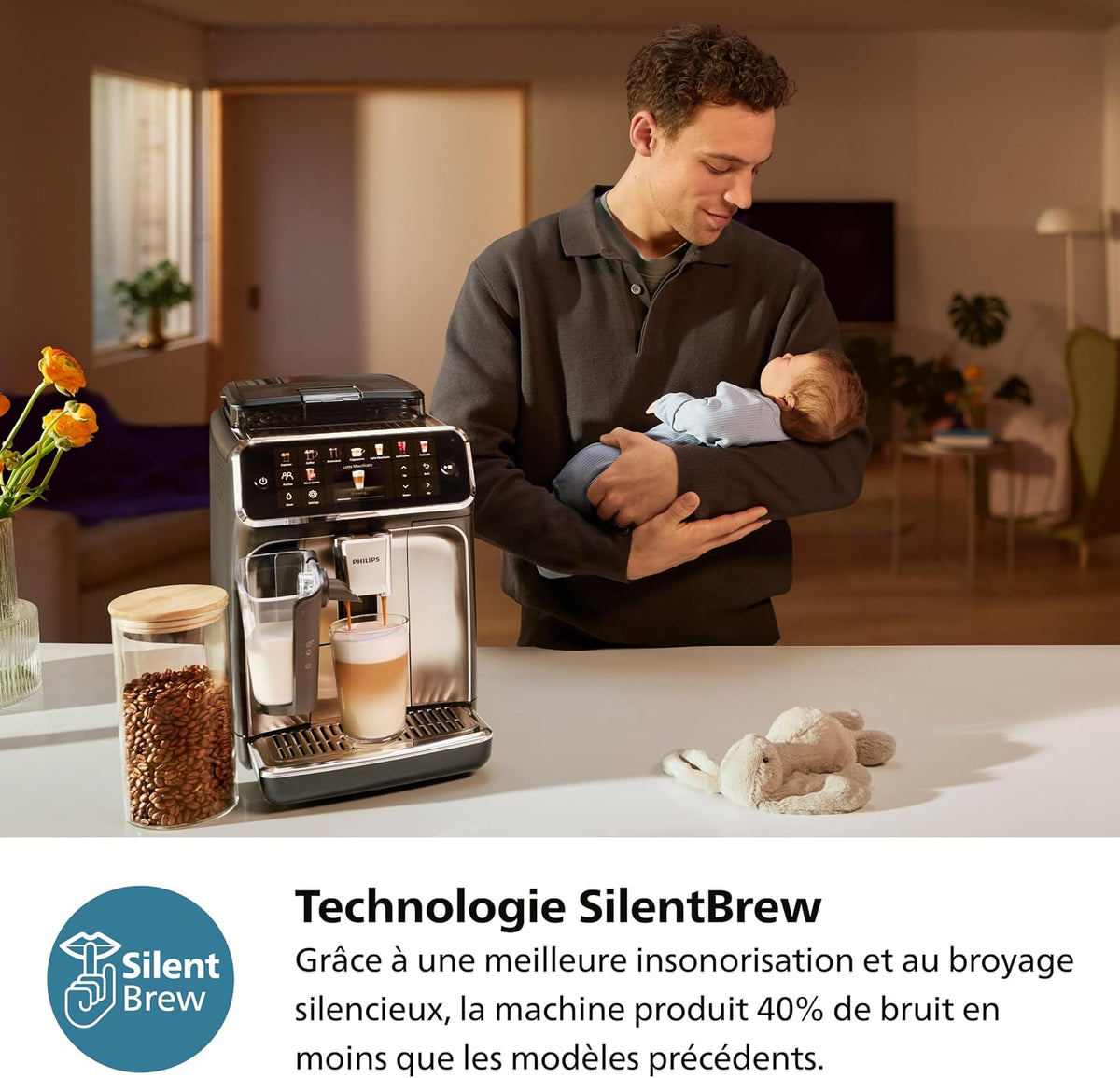 Machine à Café Philips Grain 3300, 6 Boissons
