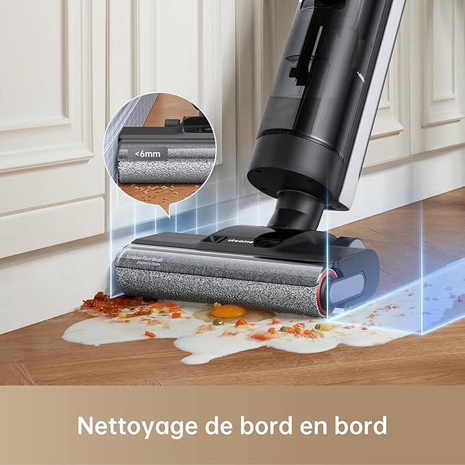 dreame H12 Dual Aspirateur Nettoyage Intelligent Aspiration Humide Sèche, Aspirateur sans Fil 4 en 1