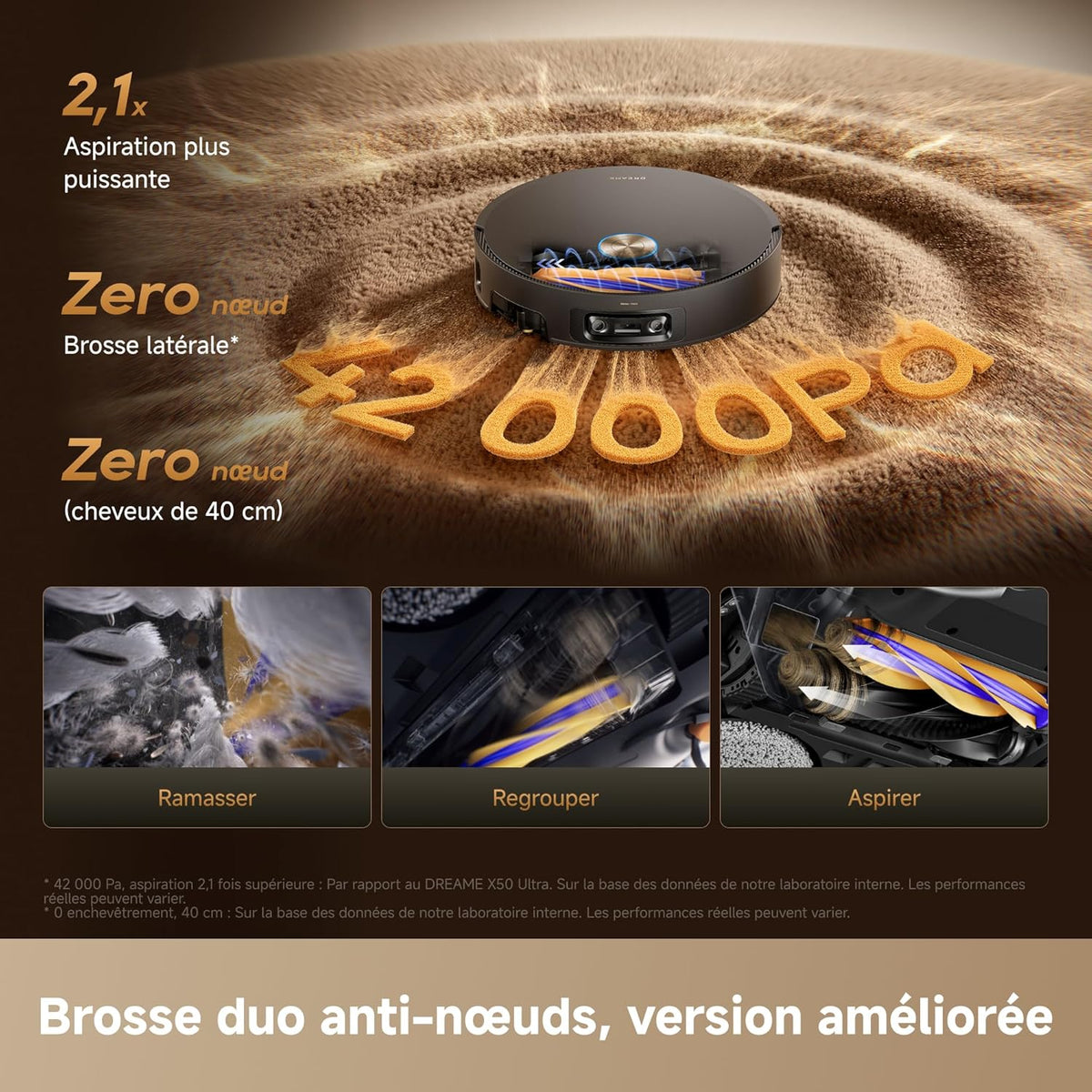 Robot Aspirateur Laveur Dreame X60 Pro Ultra Complete