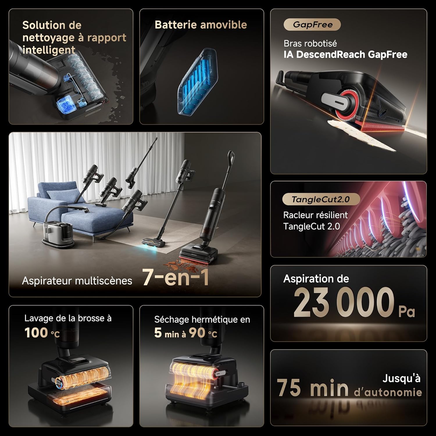 Dreame H15 Mix Aspirateur Laveur 7-en-1