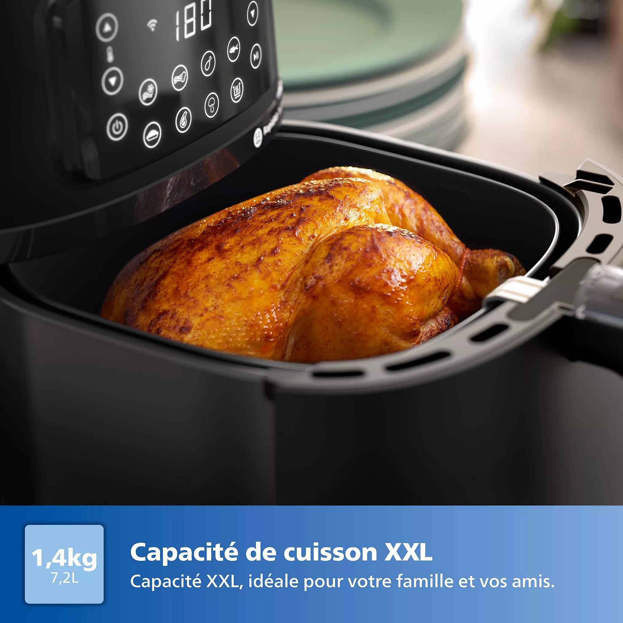Airfryer PHILIPS Série 5000 7.2L HD9285/93  Noir