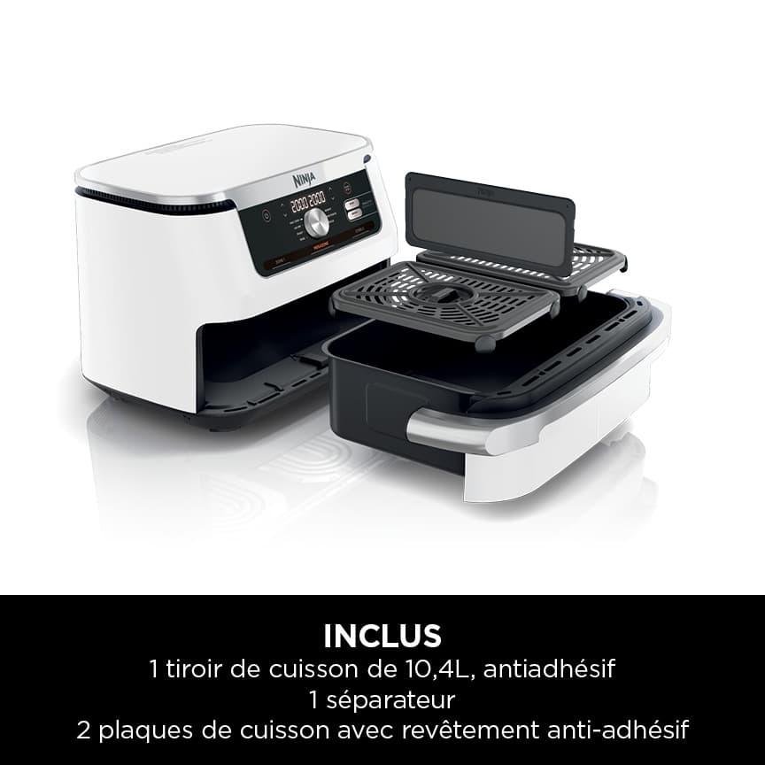 AirFryer Ninja 10,4L Foodi FLEX  Blanc 7-en-1 AF500EUWH