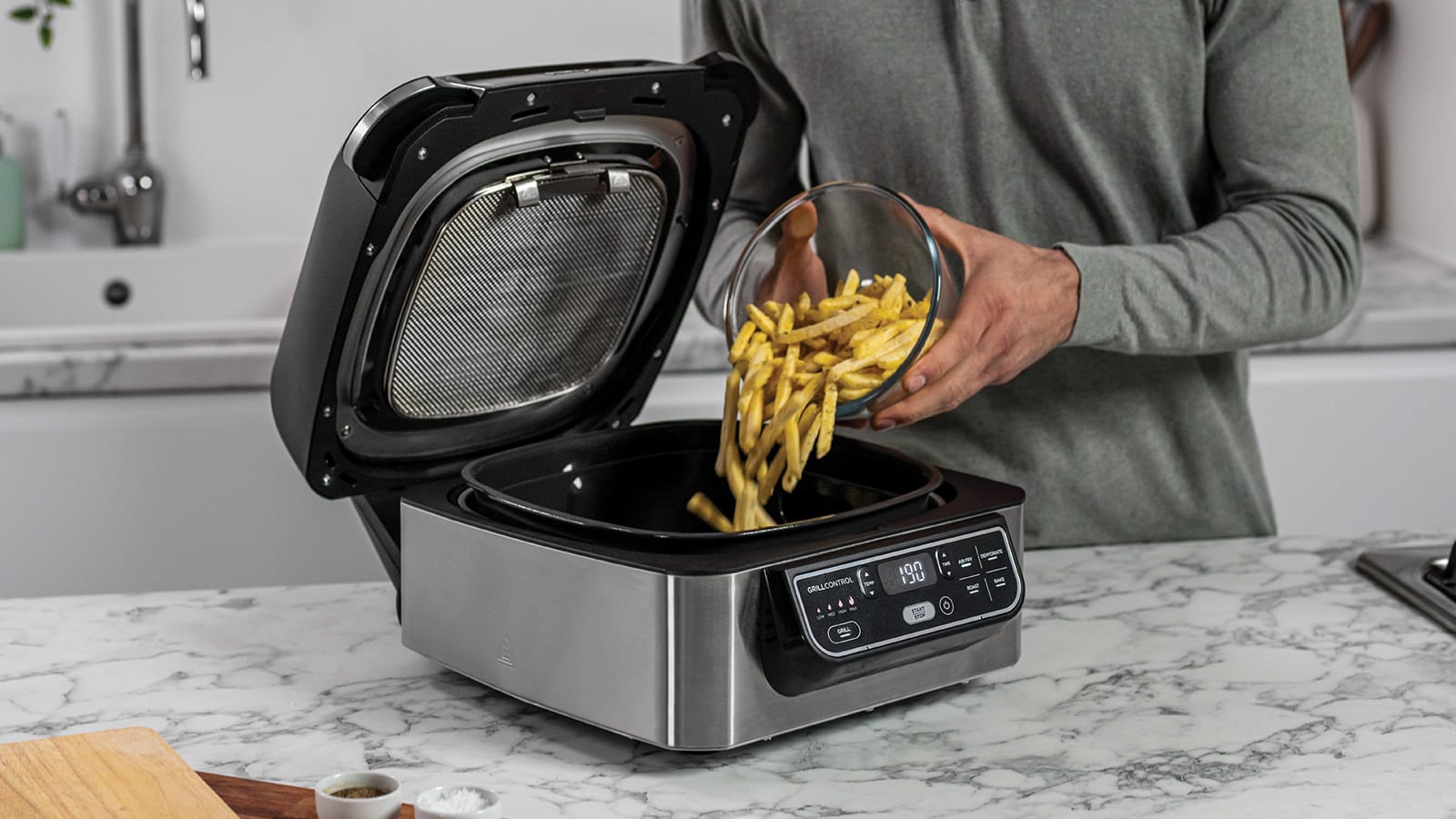 Friteuse Ninja Foodi Grill & Air Fryer d’intérieur 5-in-1 AG301EU