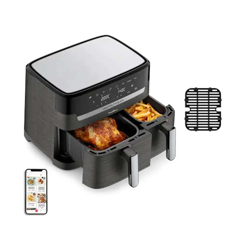 Air fryer Moulinex Dual Easy Fry & Grill 8,3L – INOX