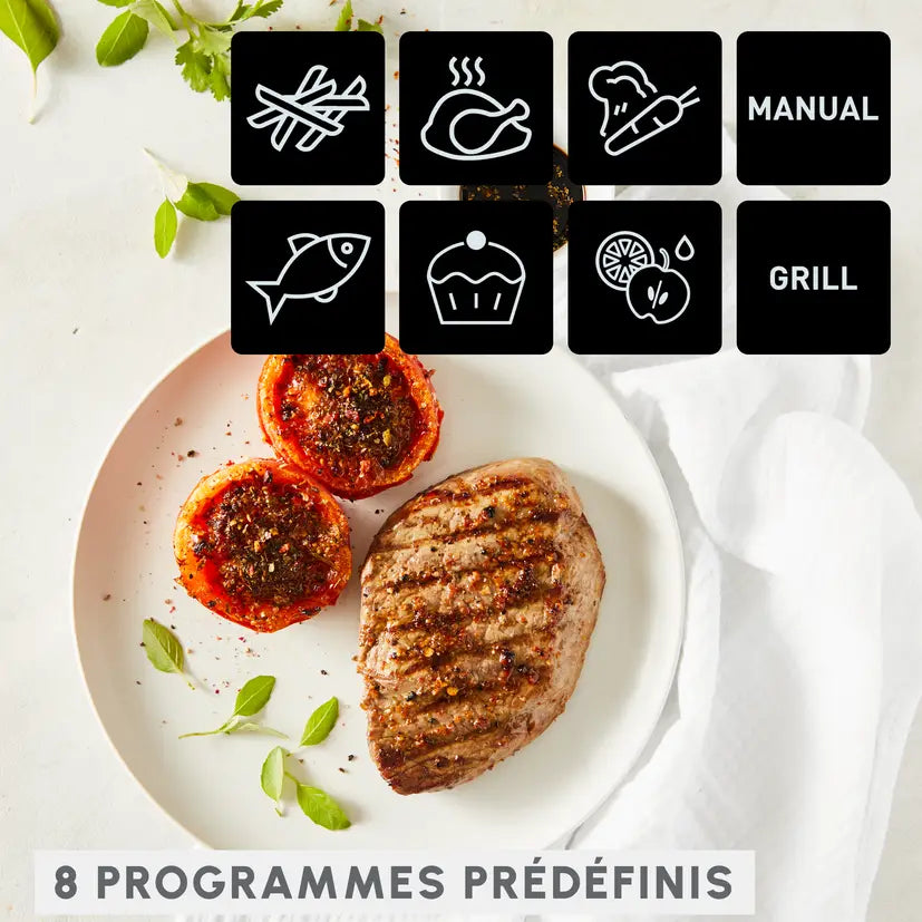 Air fryer Moulinex Dual Easy Fry & Grill 8,3L – INOX