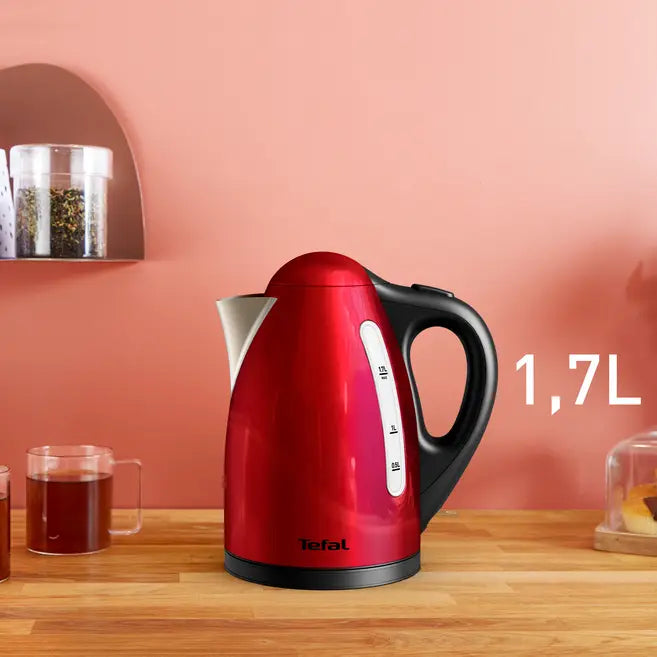 BOUILLOIRE ROUGE INOX KI110511