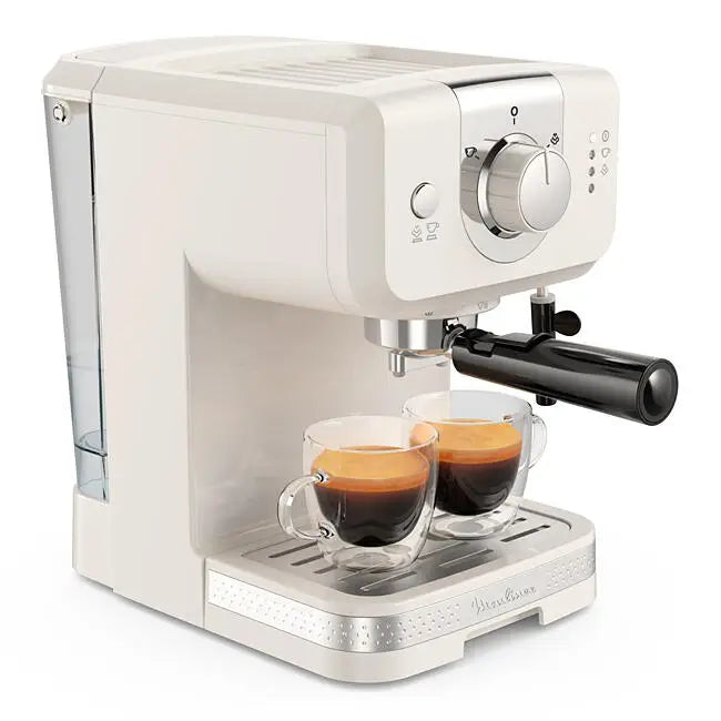 MOULINEX Soleil Cafetière expresso à pompe, Pression 15 bars, Buse mousseur à lait, Réservoir d'eau 1,5 L, Porte-filtres