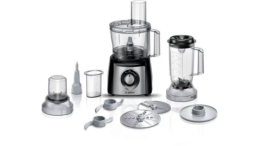 ROBOT BOSCH MULTI FONCTION AVEC BLENDER 2,3LT 800W INOX/NOIR – MCM3501M