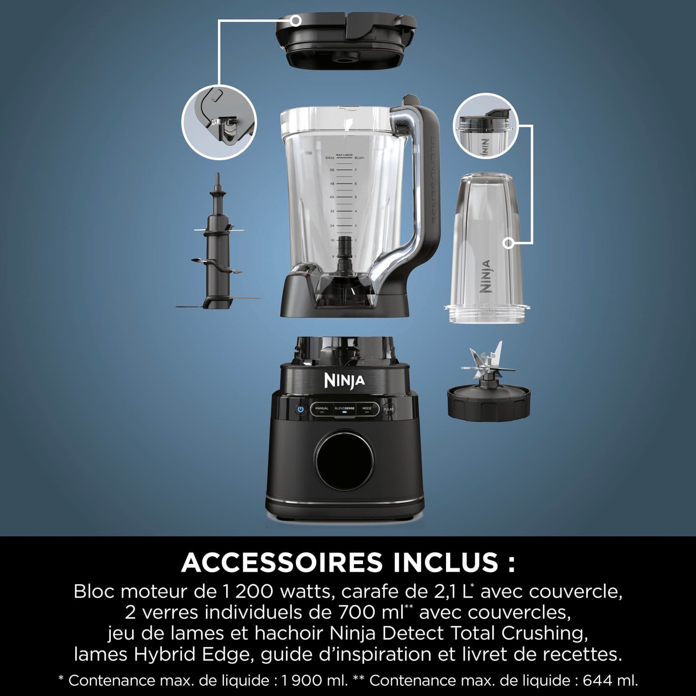 Blender Ninja Detect Power Mixer Pro 3en1 1200W TB301EU