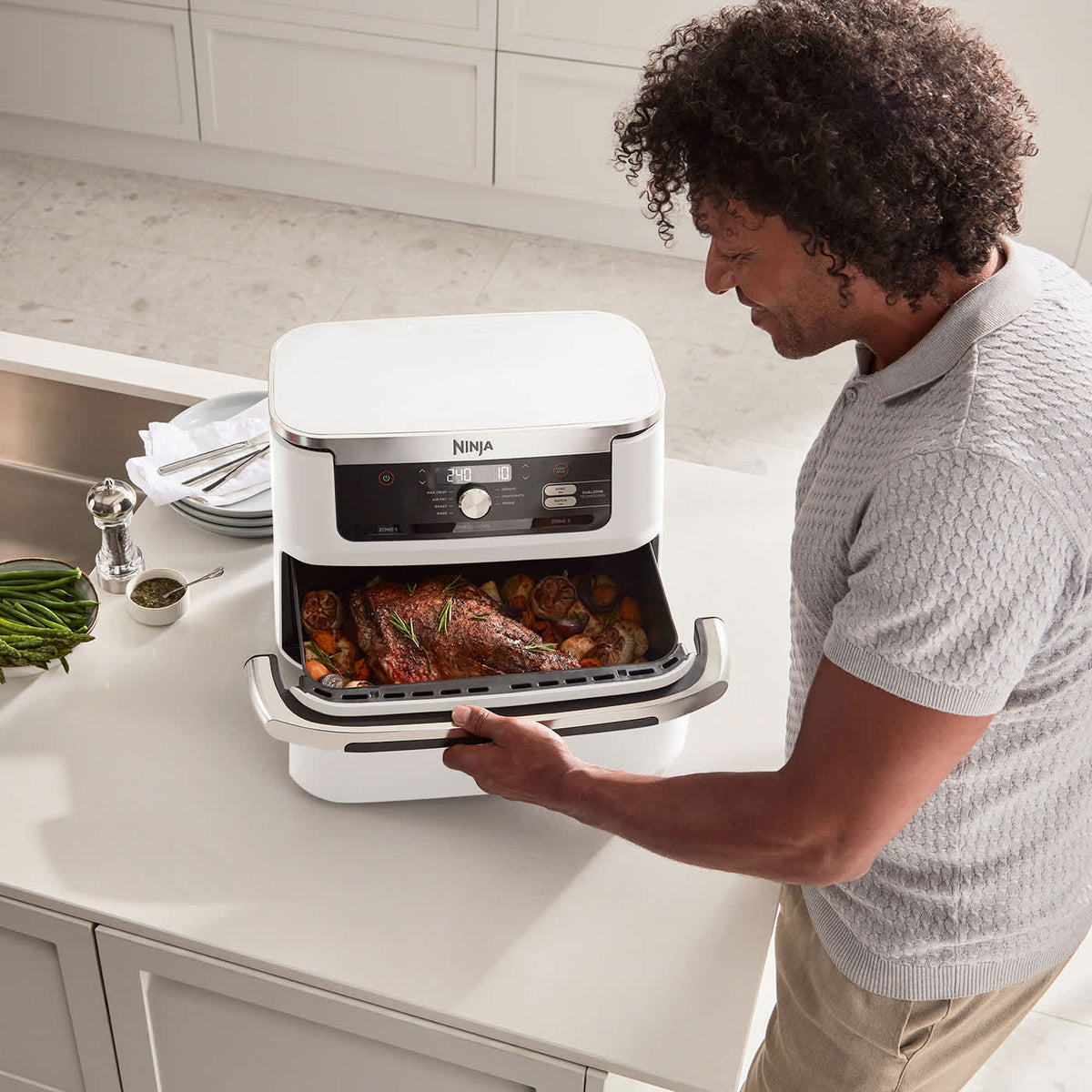 Air fryer Ninja Foodi Flex 7 en 1 10,4L blanc AF500EUWH, vue 5