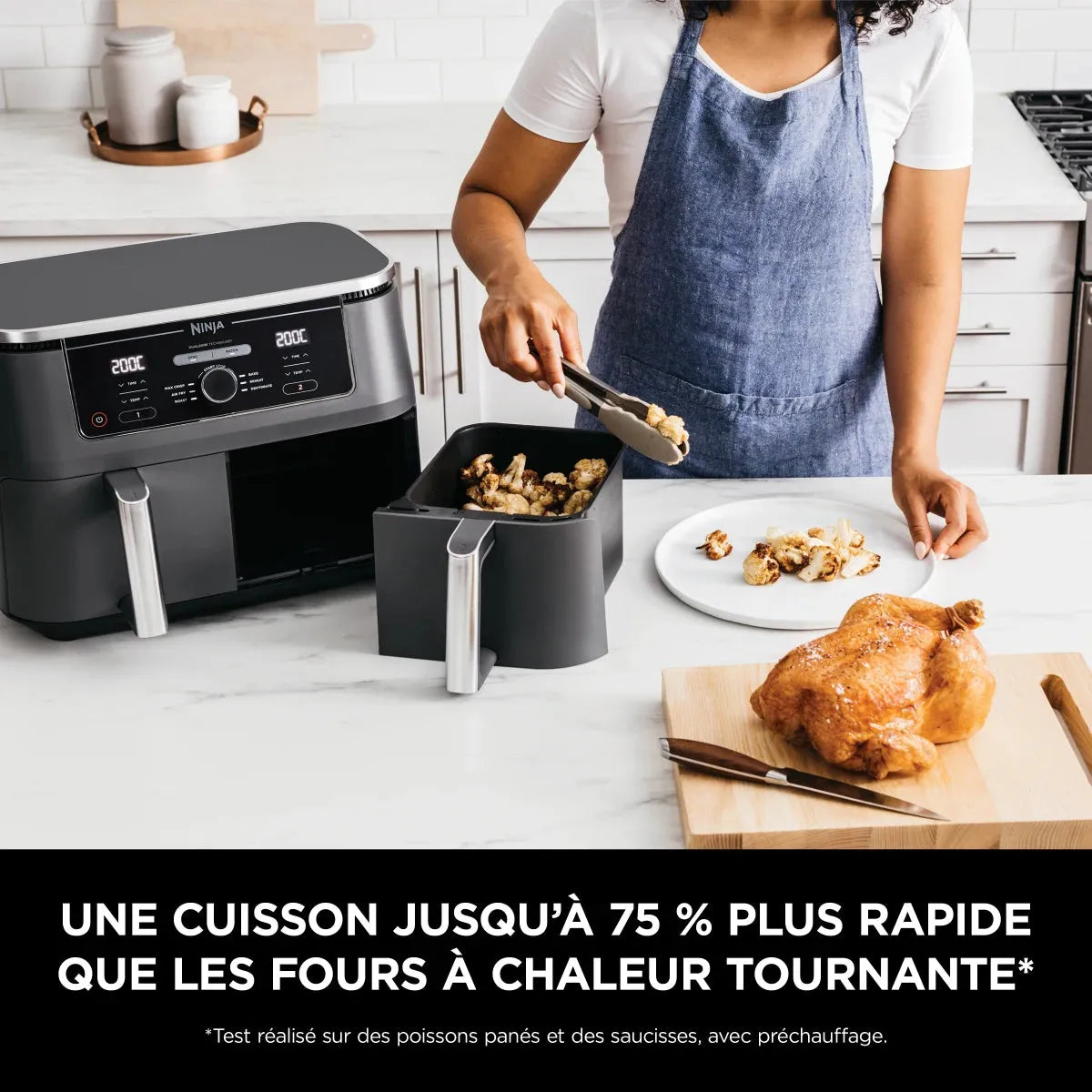 Air fryer Ninja Foodi Max Dual Zone 9,5L AF400EU, vue 3