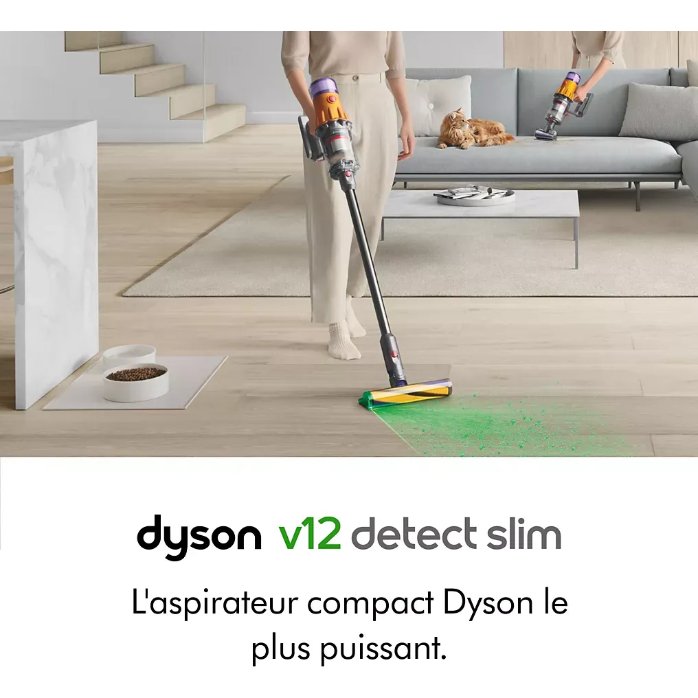 Aspirateur balai Dyson V12 Detect Slim Absolute, vue 2