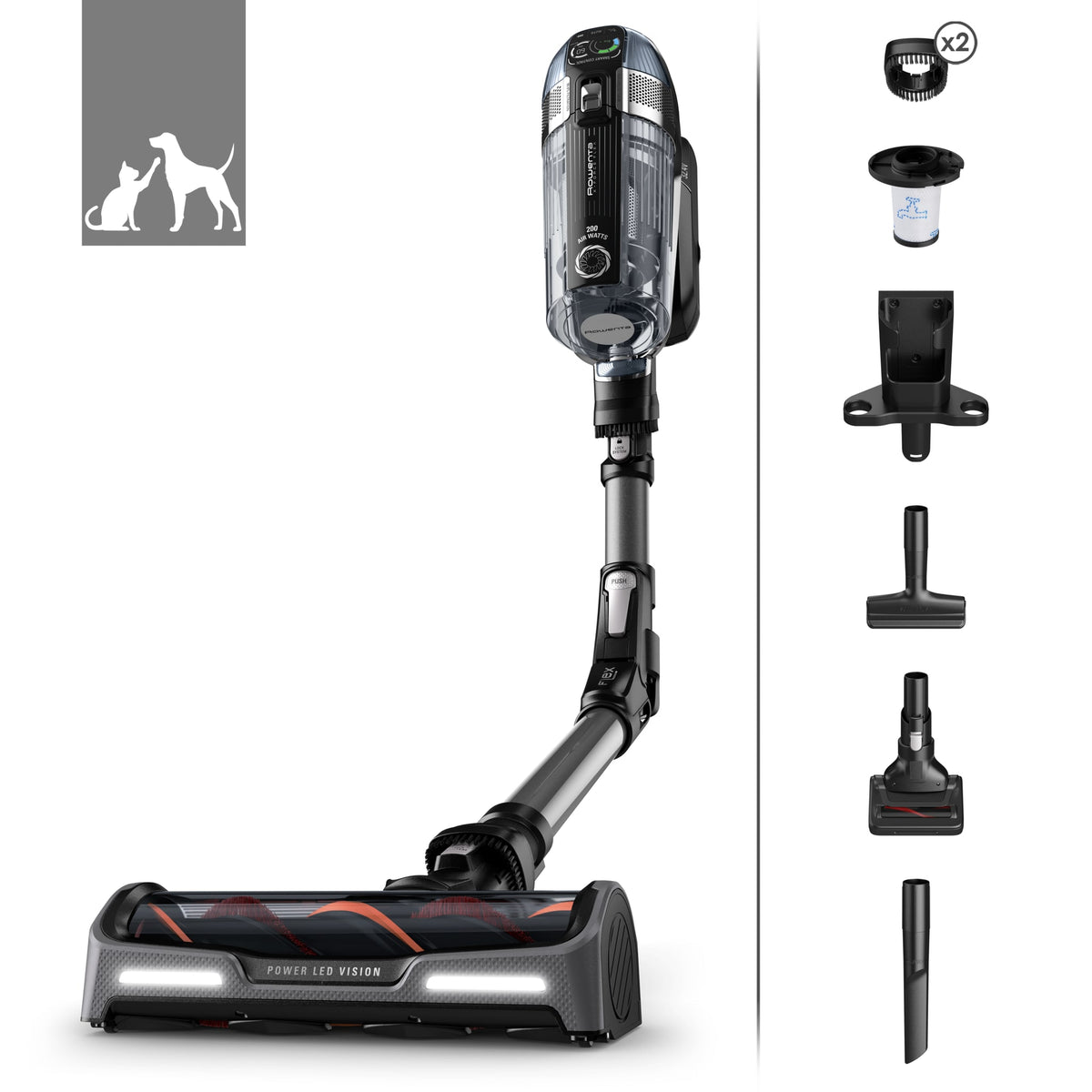 Aspirateur balai Rowenta X-Force Flex 14.60 kit Animal