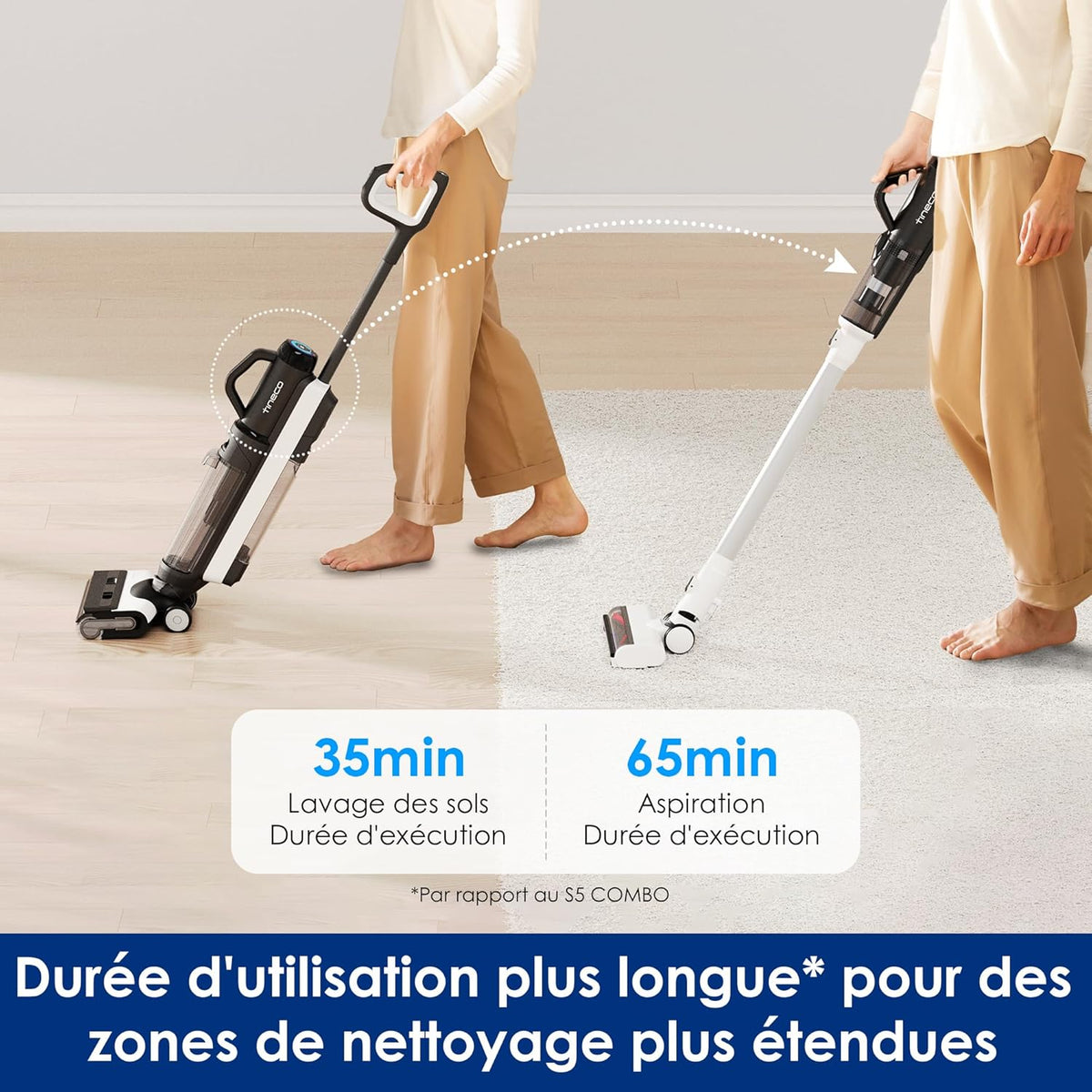 Aspirateur laveur Tineco Floor One S6 Switch, vue 2