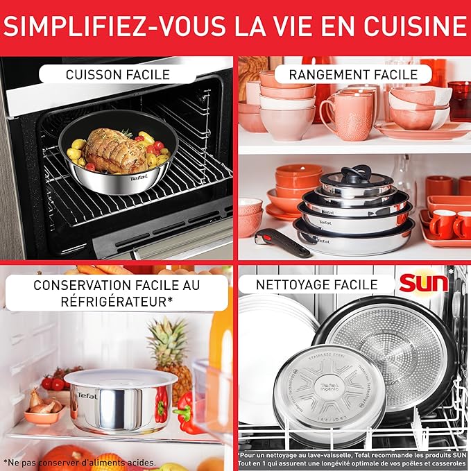 Batterie de cuisine Tefal Ingenio 20 pièces L897SJ04, vue 3