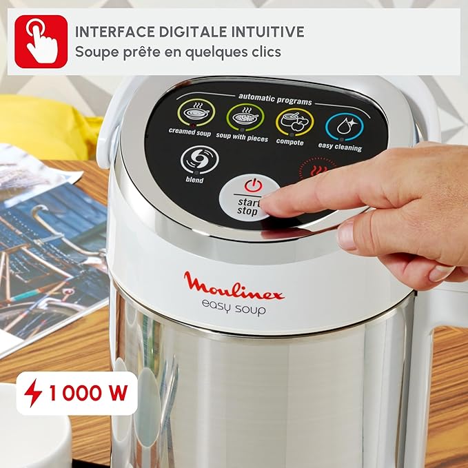 Blender chauffant Moulinex Easy Soup LM841110, vue 3