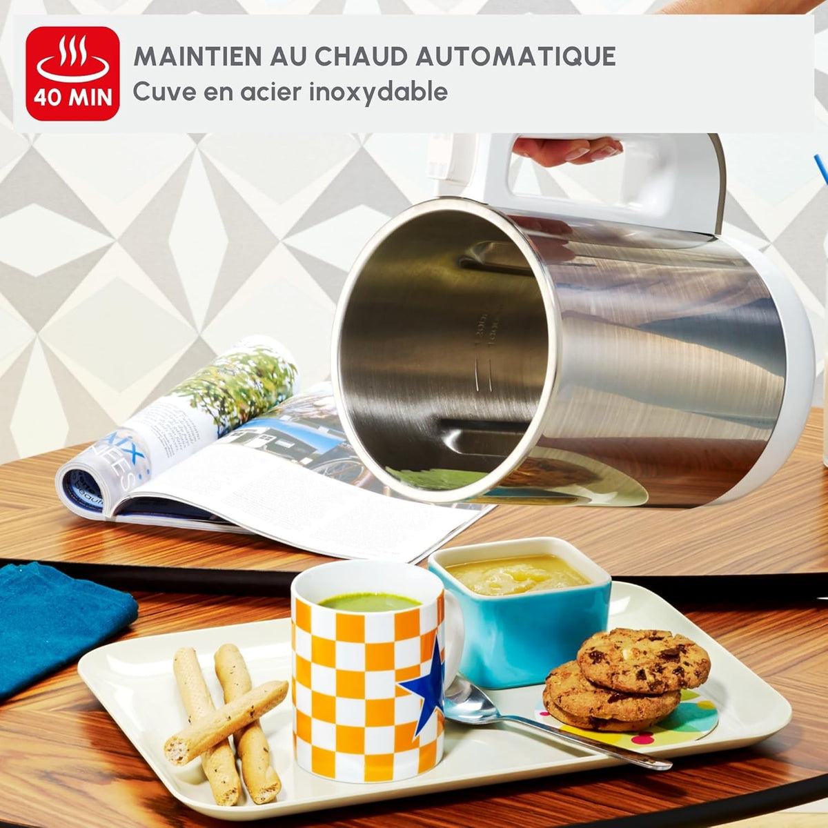Blender chauffant Moulinex Easy Soup LM841110, vue 5