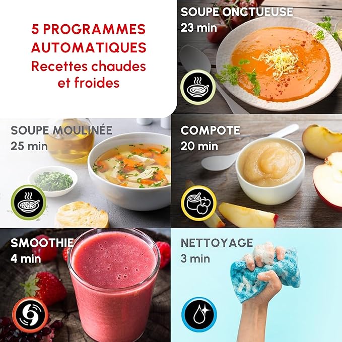 Blender chauffant Moulinex Easy Soup LM841110, vue 6